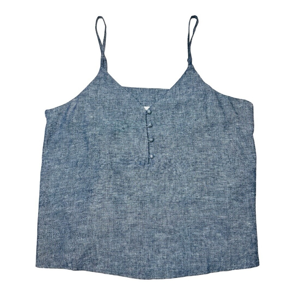 ABOUND Tank Top Blue Linen Tank Top size L